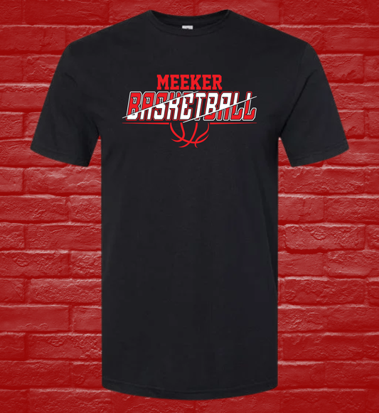 Meeker Basketball - Pitch Black Tee