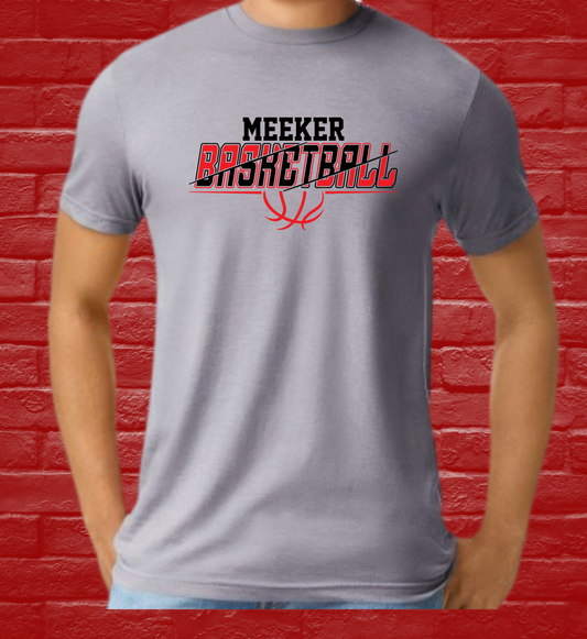 Meeker Basketball - Grey Tee