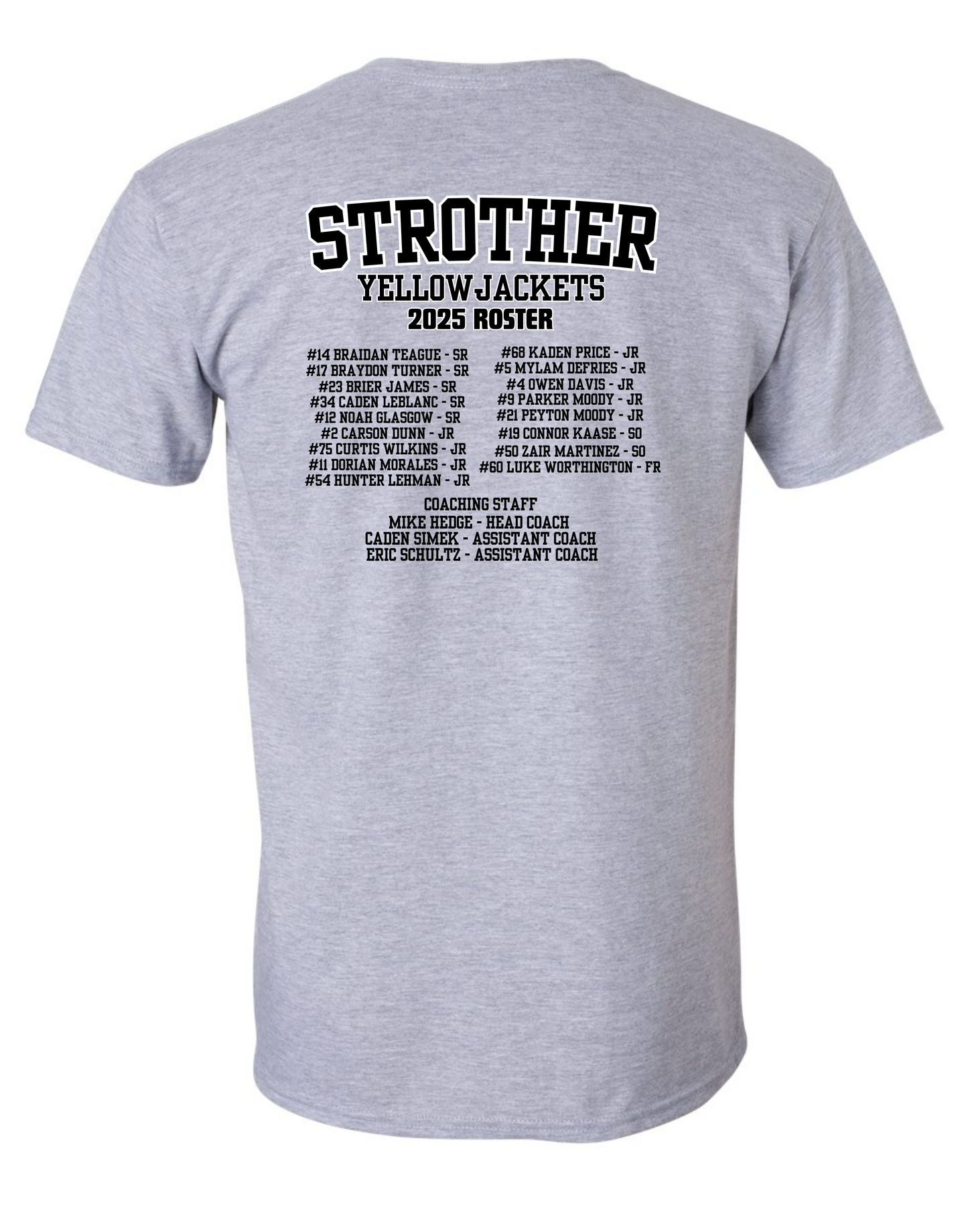 Strother Yellowjacket Football State Playoff - Sport Gray