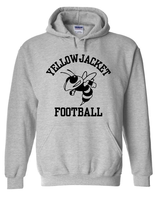Strother Yellow Jacket Football - Gray Hoodie